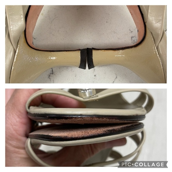 Brighton TESORO Kitten Heel Sandals Women’s Size 9 Color - Biscotti - Taupe - Picture 6 of 16